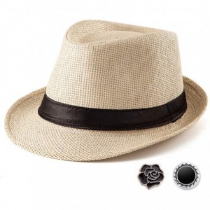 Fedoras 100% Wool Fedora Hat Mens Fedora Hats for Men Trilby Hat Straw Sun Hat Panama Hat - C718N0NKNLZ $27.52