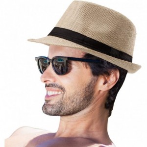 Fedoras 100% Wool Fedora Hat Mens Fedora Hats for Men Trilby Hat Straw Sun Hat Panama Hat - C718N0NKNLZ $15.08