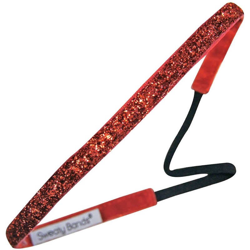 Headbands 02 Viva Diva 3/8-inch Velvet Lined Fitness and Fashion Headband Red - C511GJYSIYX $12.98