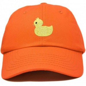 Baseball Caps Cute Ducky Soft Baseball Cap Dad Hat - Orange - C718LZ9QY0S $15.42