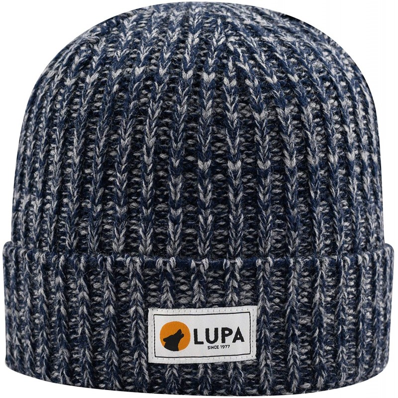 Skullies & Beanies Canadian-Made Unisex Extreme Cold Fleece-Band Beanie - Navy/Grey - C518YQMKTW8 $11.17