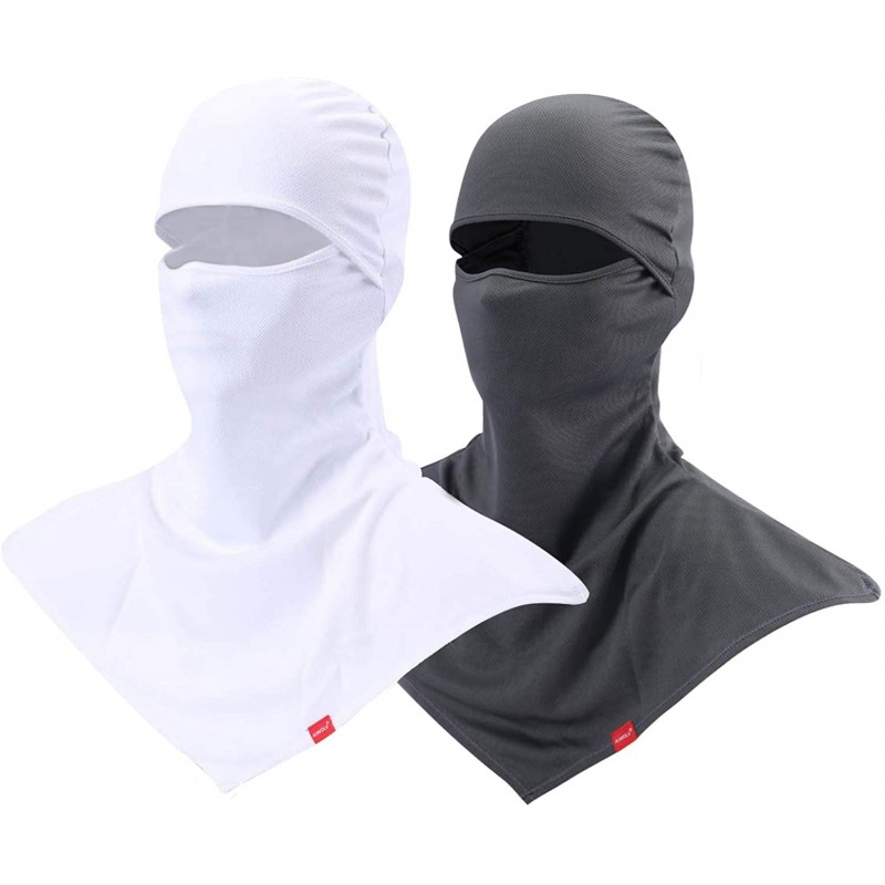 Balaclavas Balaclava Face Mask for Sun Protection Breathable Long Neck Covers for Men - Grey+white - CH198XMZOT4 $20.62
