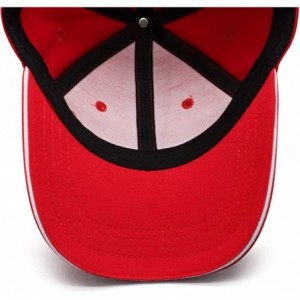 Baseball Caps Unisex Men Baseball Hat Cotton Adjustable Mesh Strapback-Paccar-Flat Cap - Red-29 - CO18T08C0YY $13.62