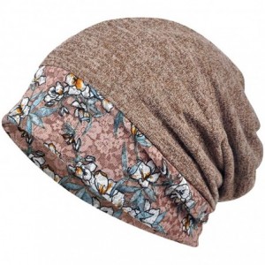 Skullies & Beanies Womens Baggy Slouchy Beanie Hat Cap Turban - Light Coffee - CQ120EE92TX $11.28