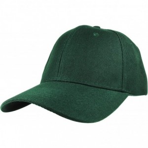 Baseball Caps Plain Baseball Cap Adjustable Back Strap 3 PC - Hunter Green - CW18C5MIMDG $12.51