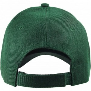 Baseball Caps Plain Baseball Cap Adjustable Back Strap 3 PC - Hunter Green - CW18C5MIMDG $12.51