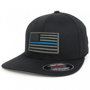 Baseball Caps XXL USA American Flag Embroidered Iron On Patch Flexfit Cap - Tbl - C318DQ6GLWT $35.33