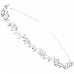 Headbands Metal Crown Tiara Rhinestone Headband for Lady Girl Women - Sliver - CC12OHZPIFN $12.78