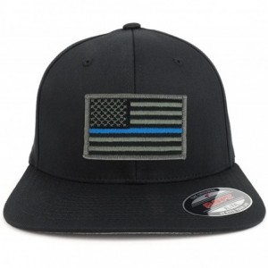 Baseball Caps XXL USA American Flag Embroidered Iron On Patch Flexfit Cap - Tbl - C318DQ6GLWT $22.78