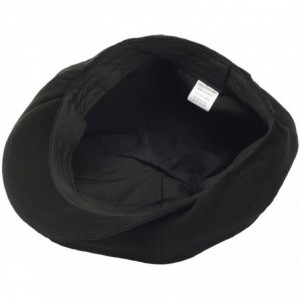 Baseball Caps Men's Fashion Basic Eight Panel Gatsby Style Ivy Cap Ascot Newsboy Beret Hat - Black - CB12ESXPOJ3 $19.13