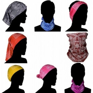 Headbands Flower Leaf Bandana Square Handkerchiefs Unisex and Neck Tie - Florals 7 - CC197WIZILN $16.32