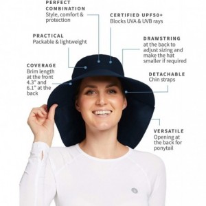 Sun Hats UPF 50+ Protective Everyday Sun Hat for Women - One Size - Navy - CC18DQ4AGOO $41.73