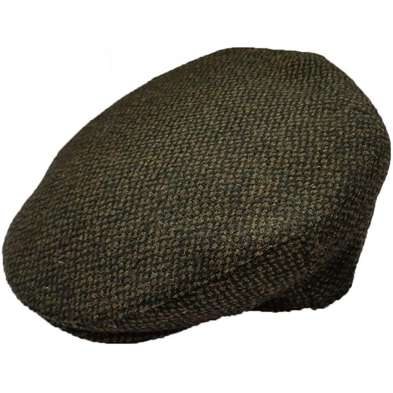 Newsboy Caps 100% Wool Irish Flat Cap Green - C31806X3HCT $41.59