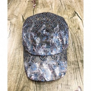 Baseball Caps Women Casual Embroidered Lace Flower Fashion Baseball Cap Hat - Blue2 - CN18N0RSIOE $14.62