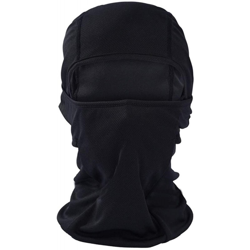 Balaclavas Balaclava Windproof Ski Mask Motorcycle Neck Breathable Tactical Hood Travelling Outdoor Sports - Black - C2186IAS...