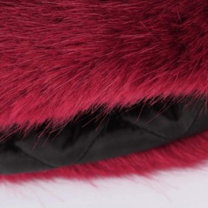 Skullies & Beanies Womens Warm Angora Beanie Skull Cap Elegant Solid Color Faux Fur Winter Fleece Beret Beanie Cap - Red - CF...