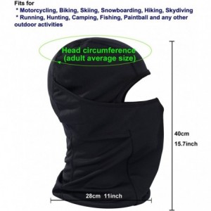 Balaclavas Balaclava Windproof Ski Mask Motorcycle Neck Breathable Tactical Hood Travelling Outdoor Sports - Black - C2186IAS...