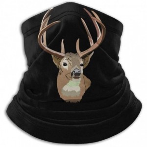 Balaclavas Bandana Face Mask Whitetail Buck Women Men for Dust Wind Sun Protection - Black 201 - CX197IAXEMX $15.93