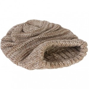 Skullies & Beanies Trendy Oversized Chunky Soft Beanie - Taupe - CK12M1RC5V3 $9.10