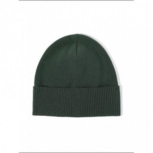 Skullies & Beanies Men Classic Beanie Warm Winter Soft 100% Cotton Knit Cuff Hat - Forest Green - CG194QZ2S4R $14.05
