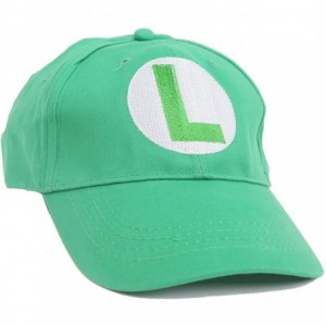 Baseball Caps Super Mario Bros Hat Baseball Caps Anime Cosplay Accessories Cap Red/Green - Green - CD18CWHDH7W $17.57