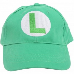 Baseball Caps Super Mario Bros Hat Baseball Caps Anime Cosplay Accessories Cap Red/Green - Green - CD18CWHDH7W $11.33