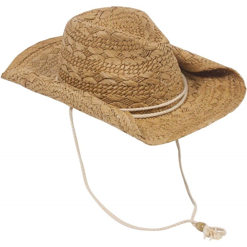 Cowboy Hats Ladies Toyo Straw Cowboy Hat - Coffee - CK112KUD539 $18.47