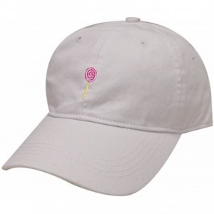 Baseball Caps Lollipop Cotton Baseball Dad Cap - White - C4182DSKYC8 $11.88