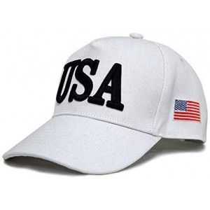 Baseball Caps Make America Great Again Hat [3 Pack]- Donald Trump USA MAGA Cap Adjustable Baseball Hat - Usa White - CP18R9WW...