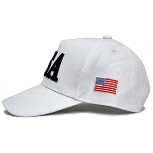 Baseball Caps Make America Great Again Hat [3 Pack]- Donald Trump USA MAGA Cap Adjustable Baseball Hat - Usa White - CP18R9WW...