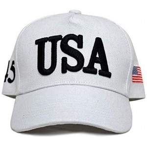 Baseball Caps Make America Great Again Hat [3 Pack]- Donald Trump USA MAGA Cap Adjustable Baseball Hat - Usa White - CP18R9WW...