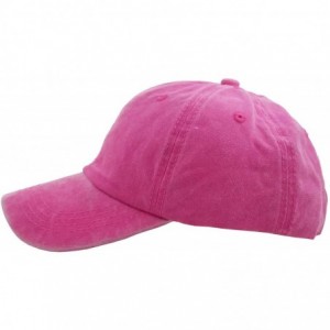 Baseball Caps Ponytail-Baseball-Hat Women Messy-Bun-Hat Cap - Washed Distressed - Ponytai Pink - C718H8TS56A $10.98