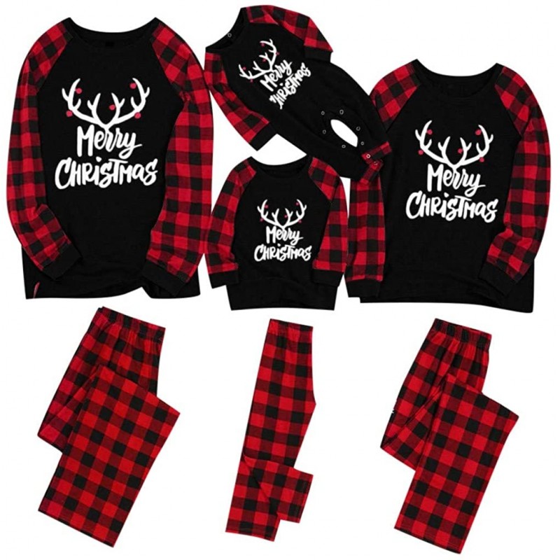 Bomber Hats Family Pajamas Matching Sets Christmas - Black(dad) - C218AGYTL4H $15.81