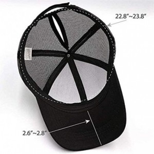 Baseball Caps High Ponytail Baseball Hats for Women-Sun Messy High Bun Hat Adjustable and Mesh Trucker Baseball Cap - CW18REL...