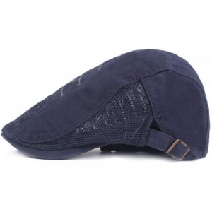 Newsboy Caps Summer Mesh Ivy Gatsby Newsboy Cabbie Hat Flat Cap for Men - Navy - C218UN9GSZH $10.06