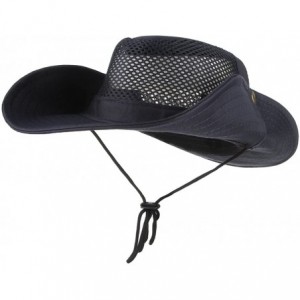 Sun Hats Men's Wide Brim Summer Breathable Hat Outdoor Boonie Sun Hat - Navy - CH18Q6LLUU5 $10.23