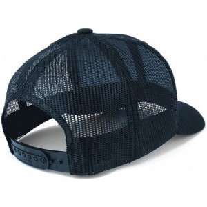 Baseball Caps American Flag Patch Snapback Trucker Mesh Cap - Navy - Thin Red 2 - CF188I7C4SI $17.86