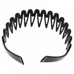 Headbands Women's Zig Zag Rake Headband (Black) - Black - CN186EWYGK0 $11.57