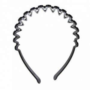 Headbands Women's Zig Zag Rake Headband (Black) - Black - CN186EWYGK0 $11.57