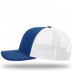 Baseball Caps KAG Leather Patch Back Mesh Hat - Royal Blue / White Mesh - CF18XDRG6GG $24.63