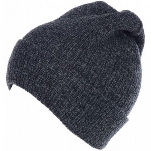 Skullies & Beanies Winter Unisex Everyday Beanie Soft Ribbed Knit Skull Hat- Various Styles - Dk.gray W/O Appliqué - CI186HDL...