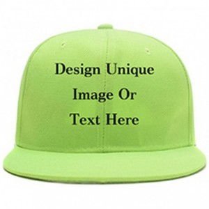 Baseball Caps Men Women Custom Flat Visor Snaoback Hat Graphic Print Design Adjustable Baseball Caps - Green - C018GEWIMYI $8.91