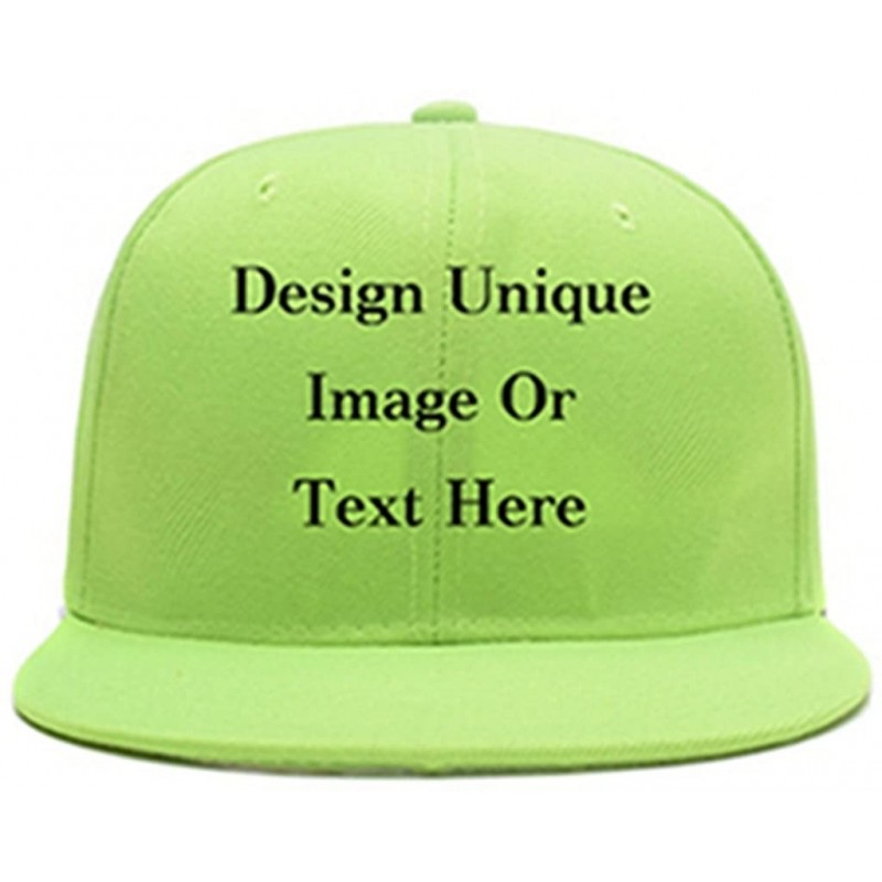 Baseball Caps Men Women Custom Flat Visor Snaoback Hat Graphic Print Design Adjustable Baseball Caps - Green - C018GEWIMYI $8.91