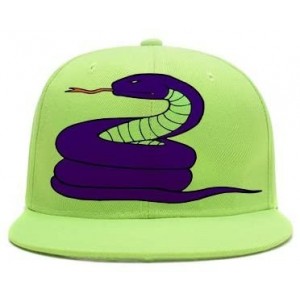 Baseball Caps Men Women Custom Flat Visor Snaoback Hat Graphic Print Design Adjustable Baseball Caps - Green - C018GEWIMYI $8.91