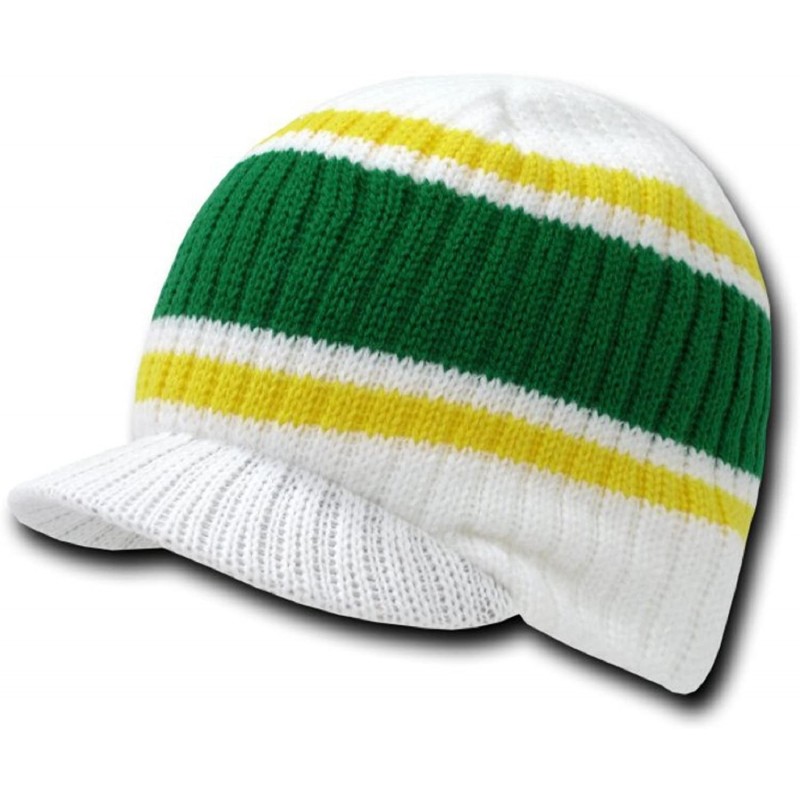 Skullies & Beanies Striped Campus Jeep Cap (One Size- White) - CK112LOGIN3 $9.04