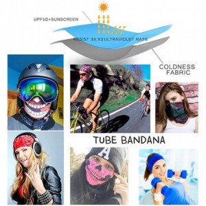 Balaclavas Women/Men Scarf Outdoor Headwear Bandana Sports Tube UV Face Mask for Workout Yoga Running - Black - CS199EI9XQC $...