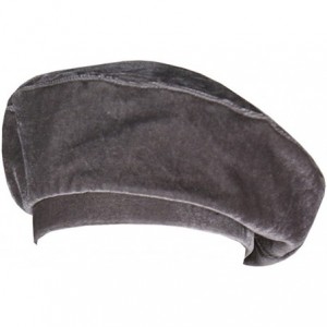 Berets Women Velvet Beanie Beret Cap Vintage Casual Military French Fashion Flat Hat - Grey - C21890IHYQ6 $17.48