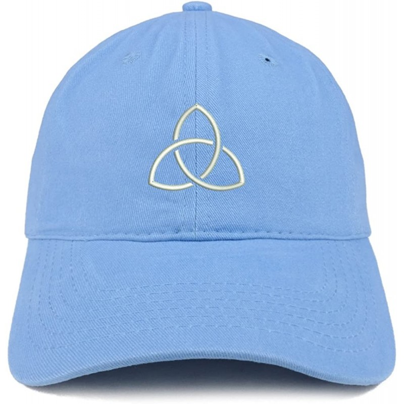 Baseball Caps Holy Trinity Embroidered Brushed Cotton Dad Hat Ball Cap - Carolina Blue - CK180D88TSS $21.05