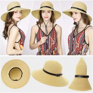 Sun Hats Packable Fedoras Buckle Panama 55 57cm - CD18SSOZXQZ $19.36