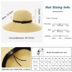 Sun Hats Packable Fedoras Buckle Panama 55 57cm - CD18SSOZXQZ $19.36